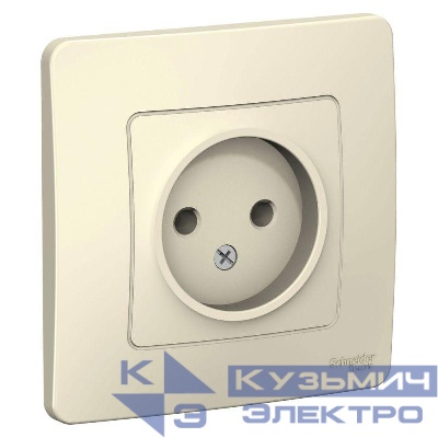 Розетка 1-м СП Blanca 16А IP20 250В без заземл. без защ. шторок молоч. SE BLNRS000012