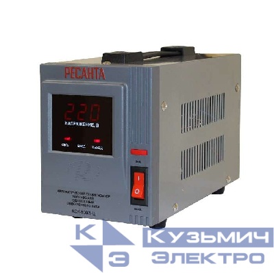 Стабилизатор напряжения АСН-500/1-Ц 1ф 0.5кВт IP20 релейный Ресанта 63/6/1