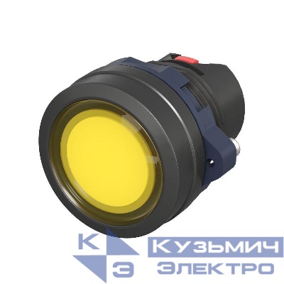 Головка кнопки плоская прозрачная без фиксации желт. DKC M22P-FMLYP