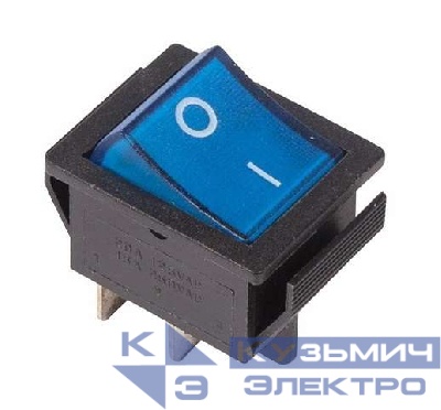 Выключатель клавишный 250В 16А (4с) ON-OFF син. с подсветкой (RWB-502 SC-767 IRS-201-1) Rexant 36-2331