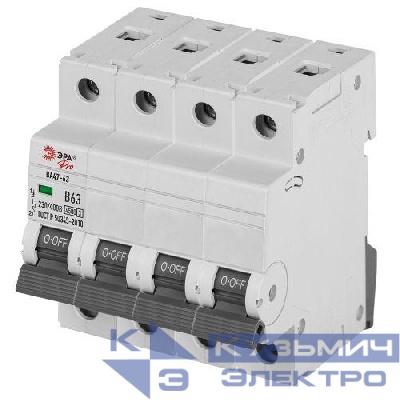 Выключатель автоматический 4п C 25А 4.5кА ВА47-63 PRO ЭРА Б0059444