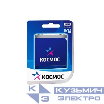 Элемент питания солевой "квадрат" 3R12 1BL (блист.1шт) Космос KOC3R121BL