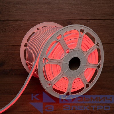 Шнур светодиодный гибкий неон LED SMD 8х16мм 120LED/м двустор. красн. (уп.100м) Neon-Night 131-092