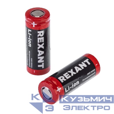 Аккумулятор Li-ion 18500 3.7В 1400мА.ч unprotected Rexant 30-2060