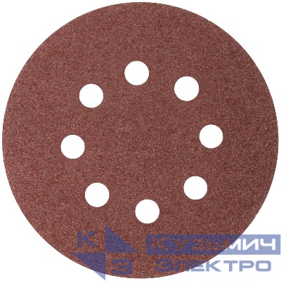 Набор кругов абразивных шлифовальных перфорированных на ворсовой основе под "липучку" Р36 125мм (уп.5шт) Profi Cutop 85-616