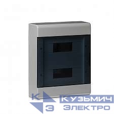 Щиток ОП Тусо 24мод. с прозр. двер. 370х302х95мм сер. Ruvinil 68324СП