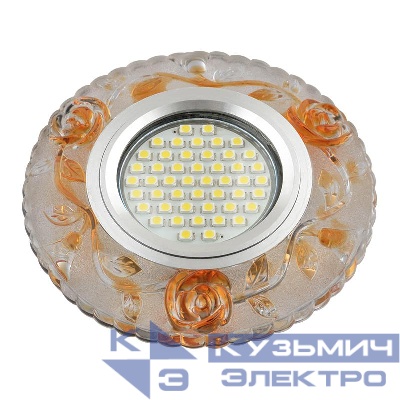 Светильник DLS-L150 GU5.3 GLASSY/GOLD GU5.3 встраив. доп. светодиод. подсветка 3Вт без лампы стекло Fametto UL-00003907