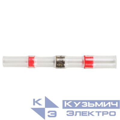 Соединитель термоусаживаемый под пайку L-40 мм 0.5-1.5кв.мм (ПК-т 1.5) красн. Rexant 08-0752