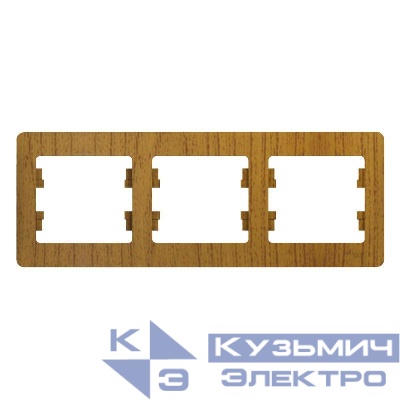 Рамка 3-м Glossa горизонт. дерево дуб SE GSL000503