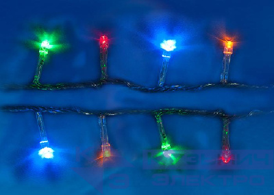 Гирлянда светодиодная ULD-S0250-020/STA MULTI IP20 2.5м 20 светодиодов разноцвет. свет провод прозр. Uniel UL-00005481