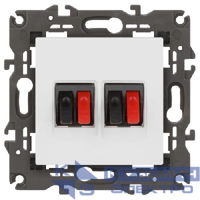 Розетка аудио 2-м Elegance 14-3112-01М бел. матов. Эра Б0065772