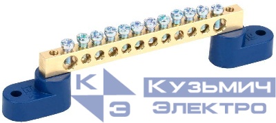 Шина нулевая ШНИ-6х9-12 У2-С на 2-х. угл. изол. IEK YNN10-69-12C2-K07