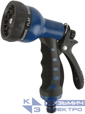 Пистолет для полива 8 режимов 200мм син. FIT 77307