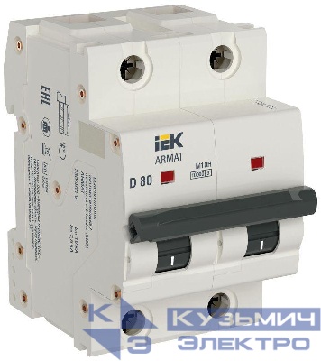 Выключатель автоматический модульный 2п D 80А M10H ARMAT IEK AR-M10H-2-D080