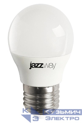 Лампа светодиодная PLED-LX 8Вт G45 шар 4000К нейтр. бел. E27 JazzWay 5025301