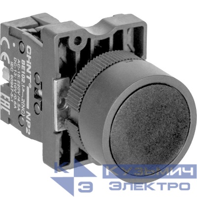Кнопка управления NP2-EA21 без подсветки черн. 1НО IP40 CHINT 574814