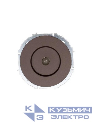 Розетка телевизионная проходная СП OSEN механизм шоколад LEZARD 743-7388-129