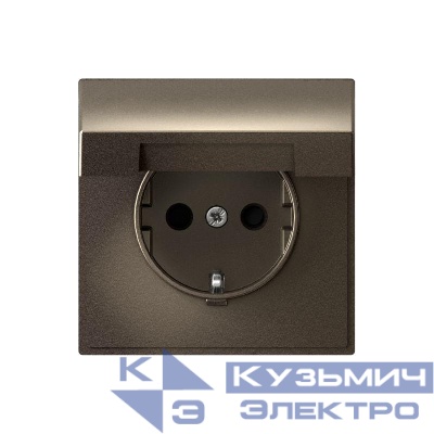 Розетка ArtGallery 16А IP20 с заземл. со шторками с крышкой быстрозажим. клем. механизм мокко SE GAL000646S