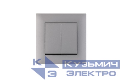 Выключатель 2-клав. Karea RIZZ STAR сер. Makel 88065003