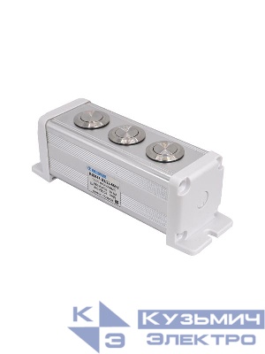 Пост управления BXM47-B3/22-65У1 3 цилиндрические кнопки 1C1NO1NC серебр. Электротехник ET249209