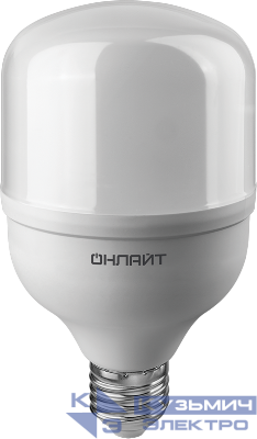 Лампа светодиодная высокомощная 82 900 OLL-T80-30-230-840-E27 30Вт 4000К нейтр. бел. E27 2400лм 176-264В ОНЛАЙТ 82900