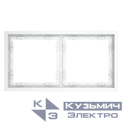 Рамка пластиковая VOLTUM S70 на 2 поста, (белый матовый)