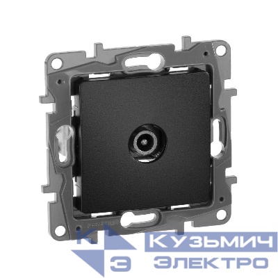 Розетка телевизионная оконечная TV СП Etika 5дБ 5-862МГц механизм антрацит IEK 672665