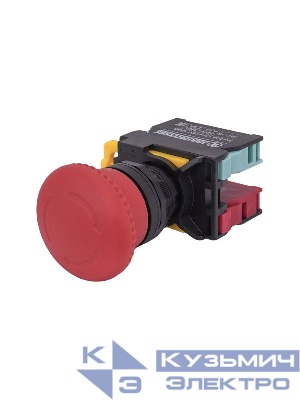 Выключатель кнопочный ВК22-ES545 1НО+1НЗ гриб с фиксацией 40мм d22мм IP65 красн. Электротехник ET005060
