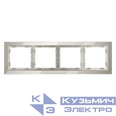 Рамка 4-м S70 стеклян. кашемир Voltum VLS110403