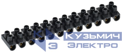 Колодка клеммная ЗВИ-10 н/г 2.5-6кв.мм 12 пар черн. IEK UZV5-010-06