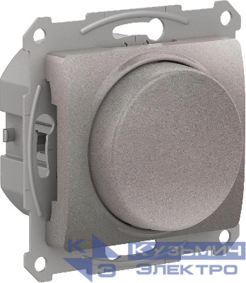 Светорегулятор поворотно-нажимной Glossa 400Вт механизм платина SE GSL001223