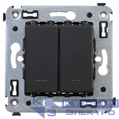 Переключатель 2-кл. СП Avanti "Черный матовый" DKC 4412114