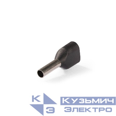 Наконечник штыревой втулочный изолированный НШВИ(2) 1.5-8 ЕВРО черн. КВТ 103246