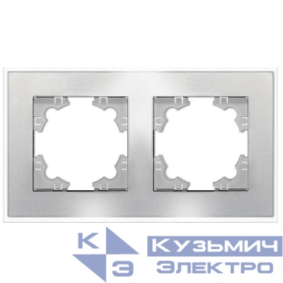 Рамка 2-м Афина стеклянная серебр. UNIVersal 2267