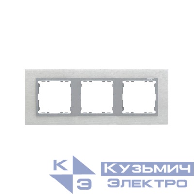 Рамка 3-м Simon82 Nature матов. сталь/алюм. (метал.) Simon 82937-34