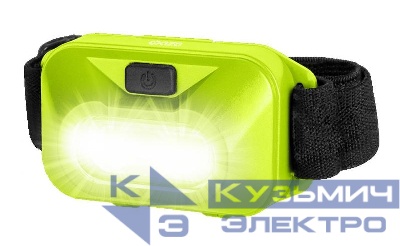 Фонарь налобный H9-L1W-gn 1Вт COB 3 режима макс. 100лм (3хAAA не в компл.) зел. IP20 ФАZА 5041653