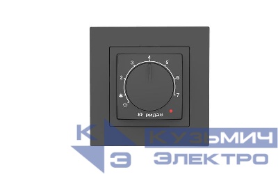 Терморегулятор Twist с датчиком пола 16А черн. Ридан 21RT0102R