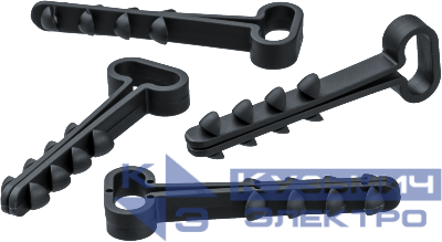 Дюбель-хомут для плоского кабеля 93 752 NCU-F-5-8-45-100-BL (уп.100шт) NAVIGATOR 93752