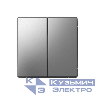 Выключатель 2-кл. ArtGallery 10AX быстрозажим. клем. механизм сталь SE GAL000951S