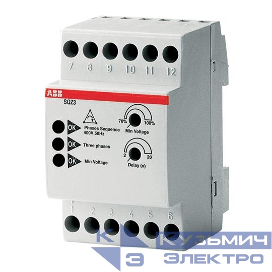 Реле перекоса фаз и падения напряжения SQZ3 ABB 2CSM111310R1331