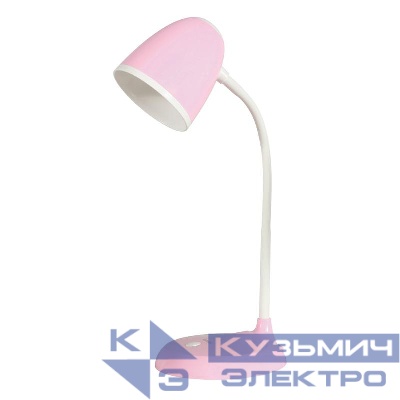 Светильник настольный TLI-228 PINK E27 60Вт механ. выкл. роз. Uniel UL-00003653