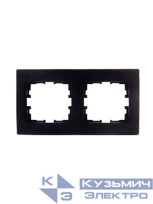 Рамка 2-м Karina горизонт. черн. бархат LEZARD 707-4200-147