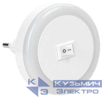 Светильник-ночник 006 круг 220В IEK LDNN0-006-RD-P-00-S-K01