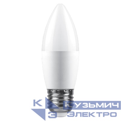 Лампа светодиодная LB-980 15Вт C37 свеча 6400К E27 230В FERON 52071
