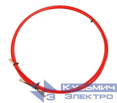 Протяжка кабельная (мини УЗК в бухте) 3м стеклопруток d3.5мм красн. Rexant 47-1003