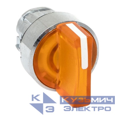 Механизм переключателя исполнительный XB4 IP65 на 3 положения с фиксацией с подсветкой с короткой ручкой желт. EKF XB4BD3FL-Y-65
