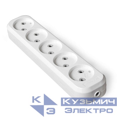 Колодка удлинителя 5-м без заземл. АБС-пластик еврослот UNIVersal E205