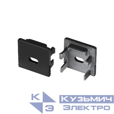 Заглушка SL-MINI-15 BLACK с отверстием пластик (комплект) Arlight 049420