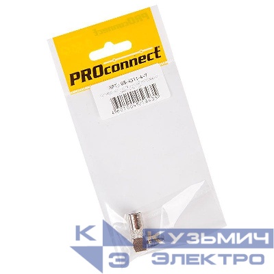 Переход гнездо F - штекер TV угловой (инд. упак.) PROCONNECT 05-4311-4-7