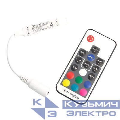 Контроллер RGB мin для светодиодной ленты с П/У бел. 12-24В LD66 FERON FERON 48032
